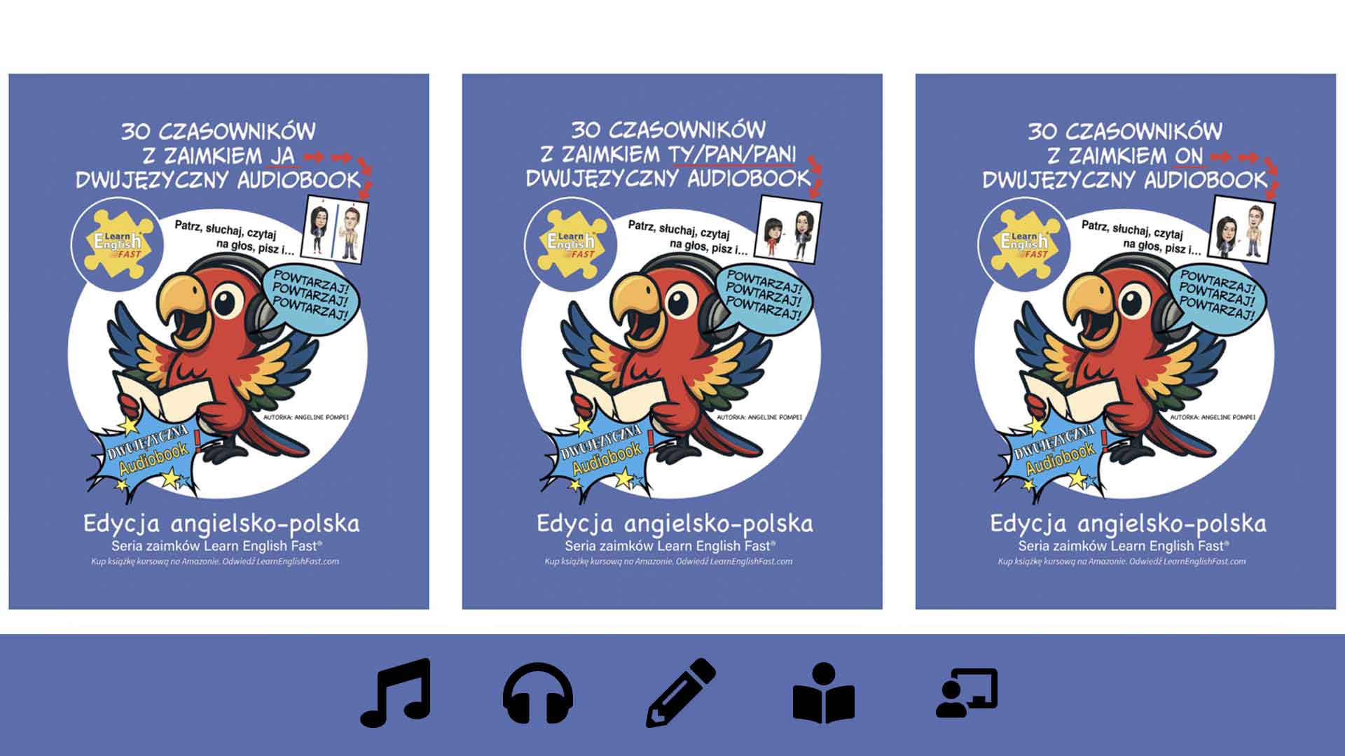 English Polish Bilingual Audiobooks pronouns I You He
