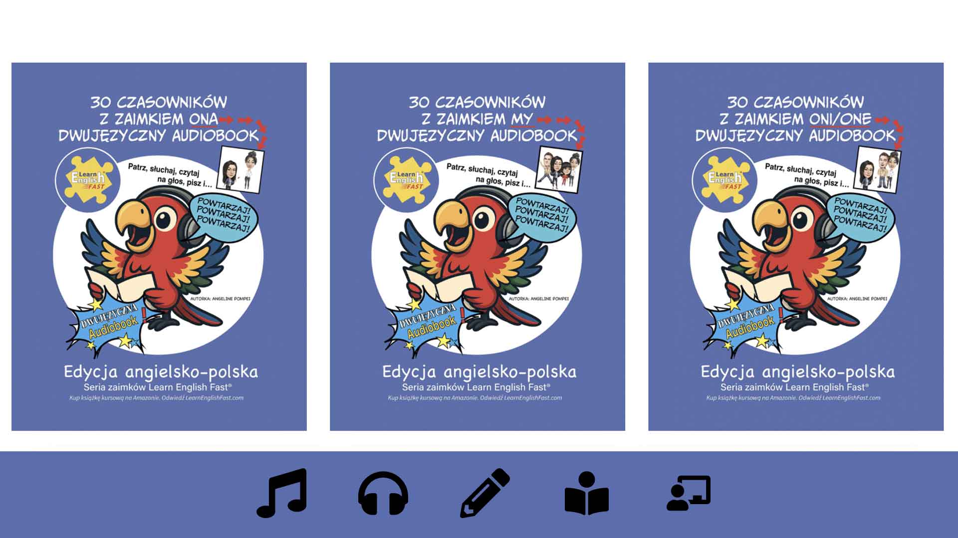 English Polish Bilingual Audiobooks pronouns She We They