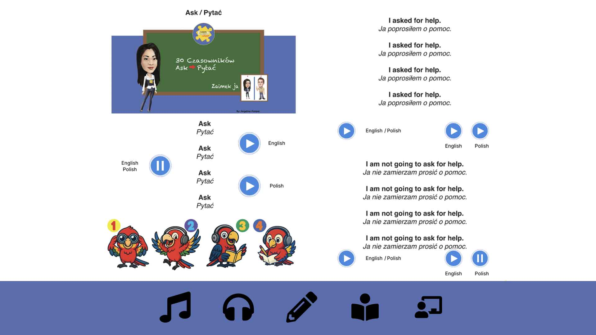 Pronoun I English Polish Bilingual Audiobook